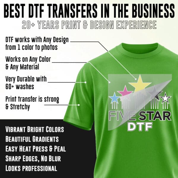 Best DTF transfers in Arizona – custom heat press film for shirts and apparel