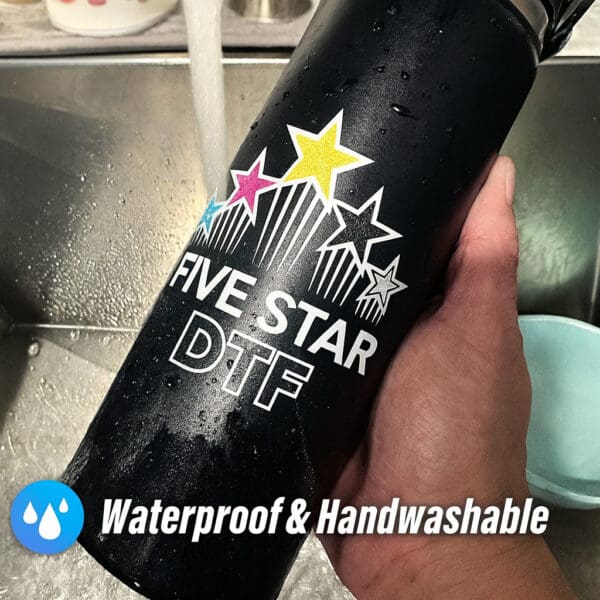 DTF sticker transfer is waterproof and hand washable - 5 Star DTF